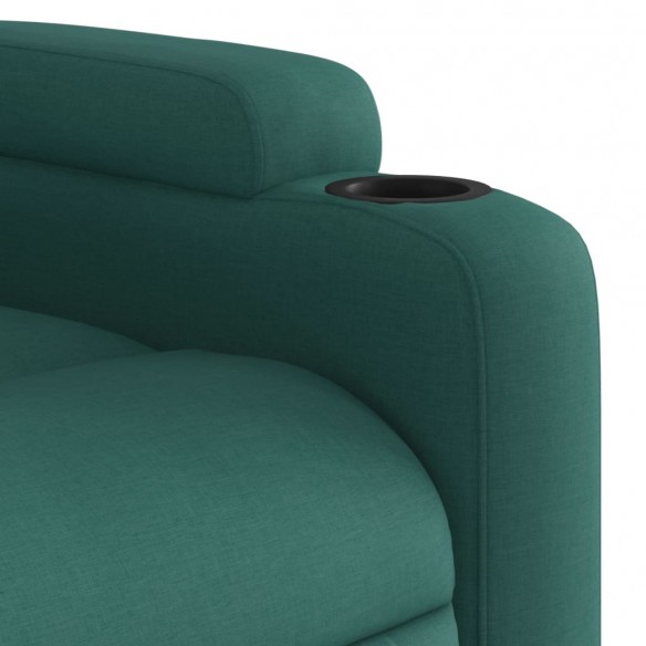 Fauteuil inclinable électrique Vert foncé Tissu