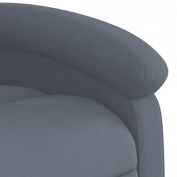 Fauteuil inclinable de massage électrique gris foncé velours