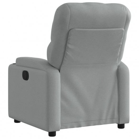 Fauteuil inclinable électrique Gris clair Tissu