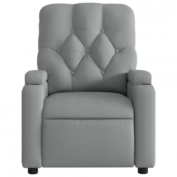 Fauteuil inclinable électrique Gris clair Tissu