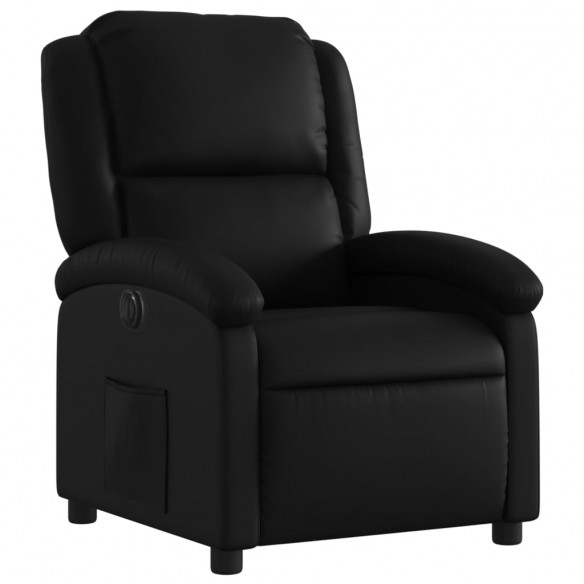 Fauteuil inclinable électrique Noir Similicuir