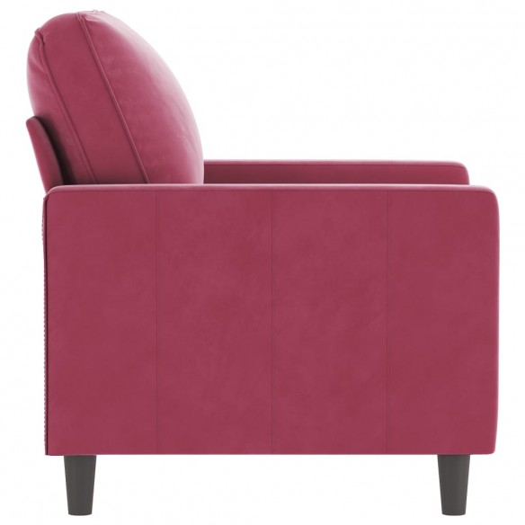 Fauteuil Rouge bordeaux 60 cm Velours