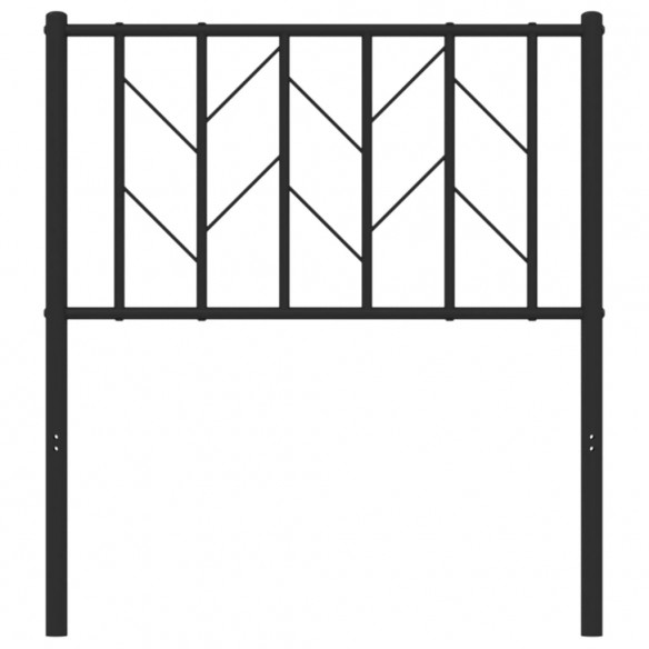 Tête de lit métal noir 75 cm