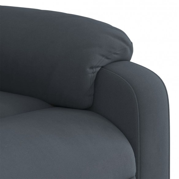 Fauteuil de massage inclinable Gris foncé Velours