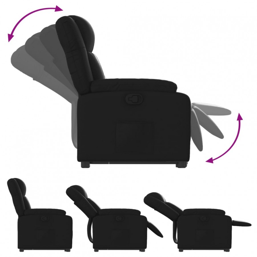 Fauteuil inclinable Noir Similicuir Fauteuil inclinable Noir Similicuir