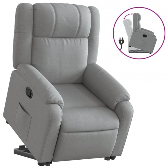 Fauteuil inclinable Gris clair Tissu