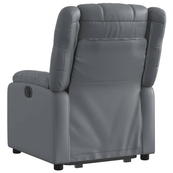 Fauteuil inclinable électrique gris similicuir