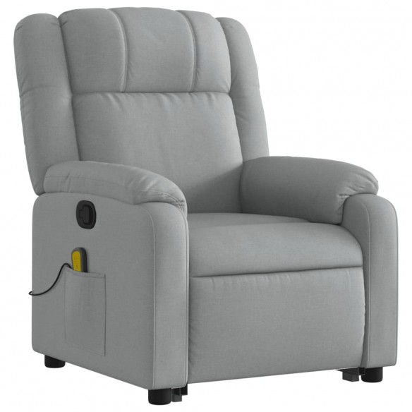 Fauteuil de massage inclinable Gris clair Tissu