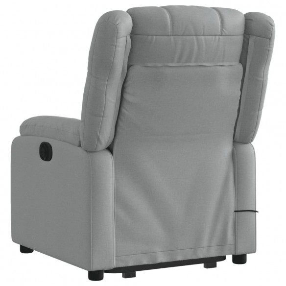 Fauteuil de massage inclinable Gris clair Tissu