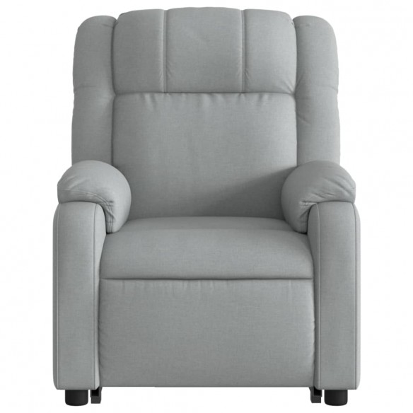 Fauteuil de massage inclinable Gris clair Tissu