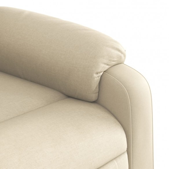 Fauteuil inclinable électrique crème tissu