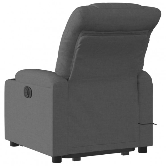 Fauteuil de massage inclinable Gris foncé Tissu