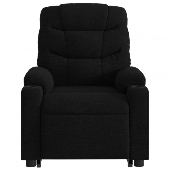 Fauteuil inclinable de massage électrique Noir Tissu