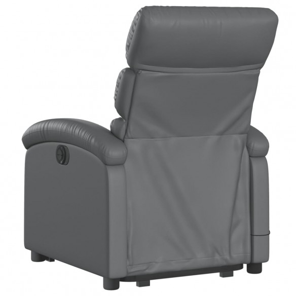 Fauteuil inclinable de massage électrique gris similicuir