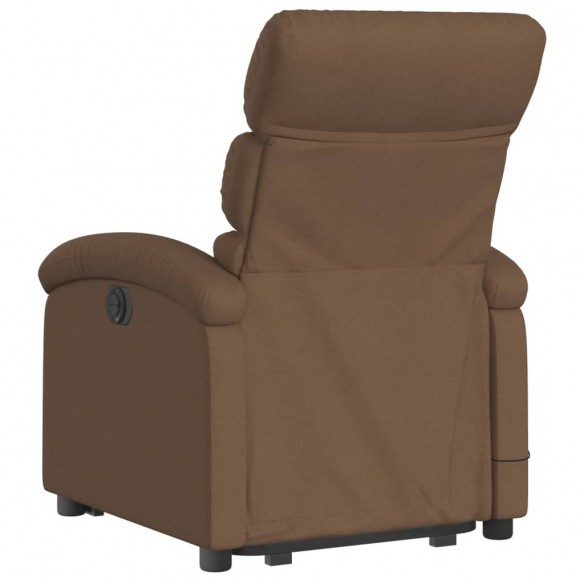 Fauteuil inclinable de massage électrique Marron Tissu