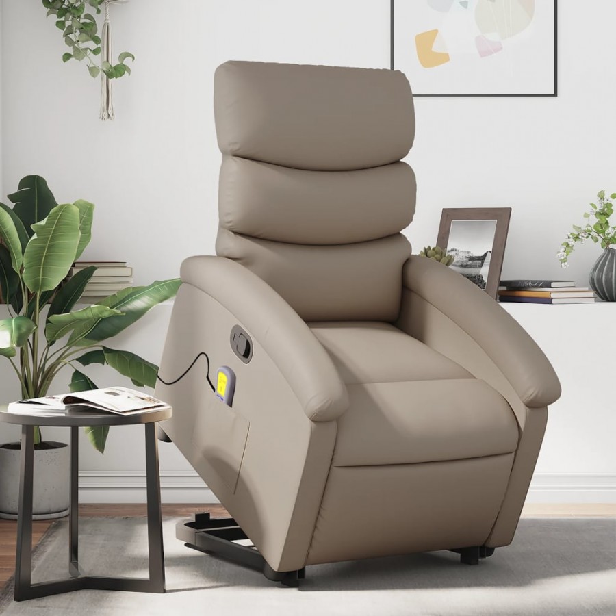 Fauteuil inclinable de massage Cappuccino Similicuir