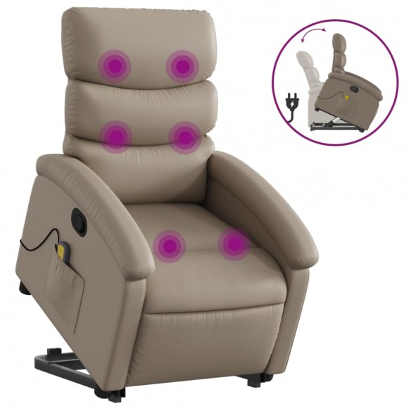 Fauteuil inclinable de massage Cappuccino Similicuir