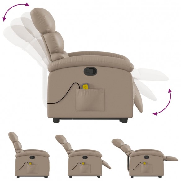 Fauteuil inclinable de massage Cappuccino Similicuir