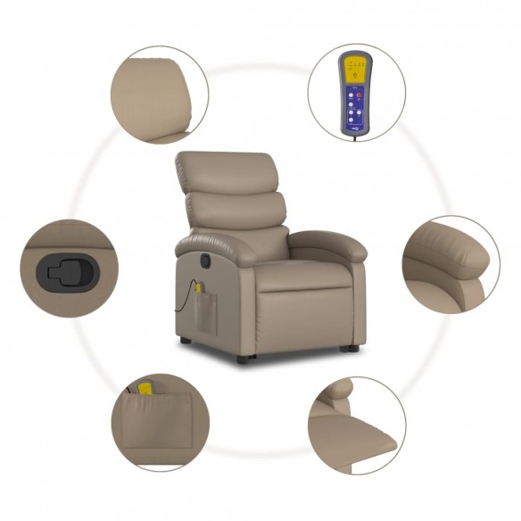 Fauteuil inclinable de massage Cappuccino Similicuir