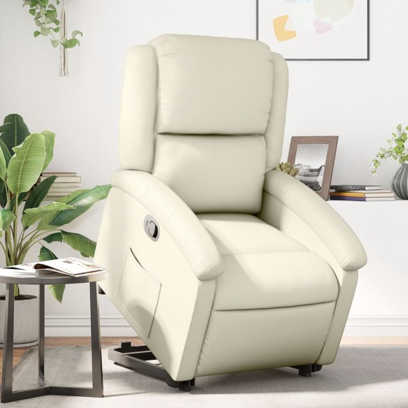 Fauteuil inclinable Crème Similicuir