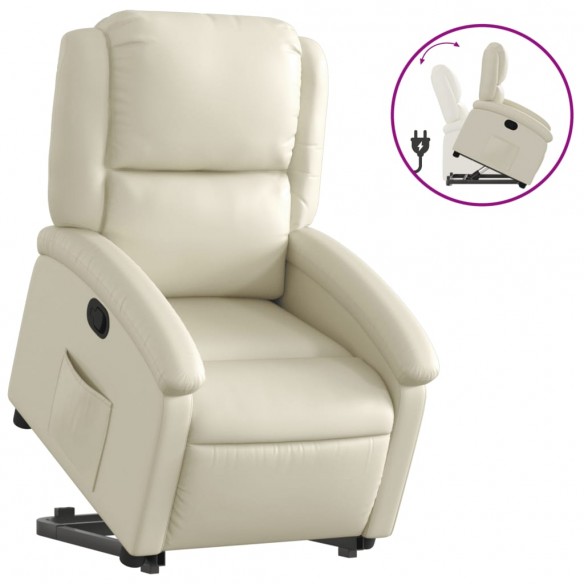 Fauteuil inclinable Crème Similicuir