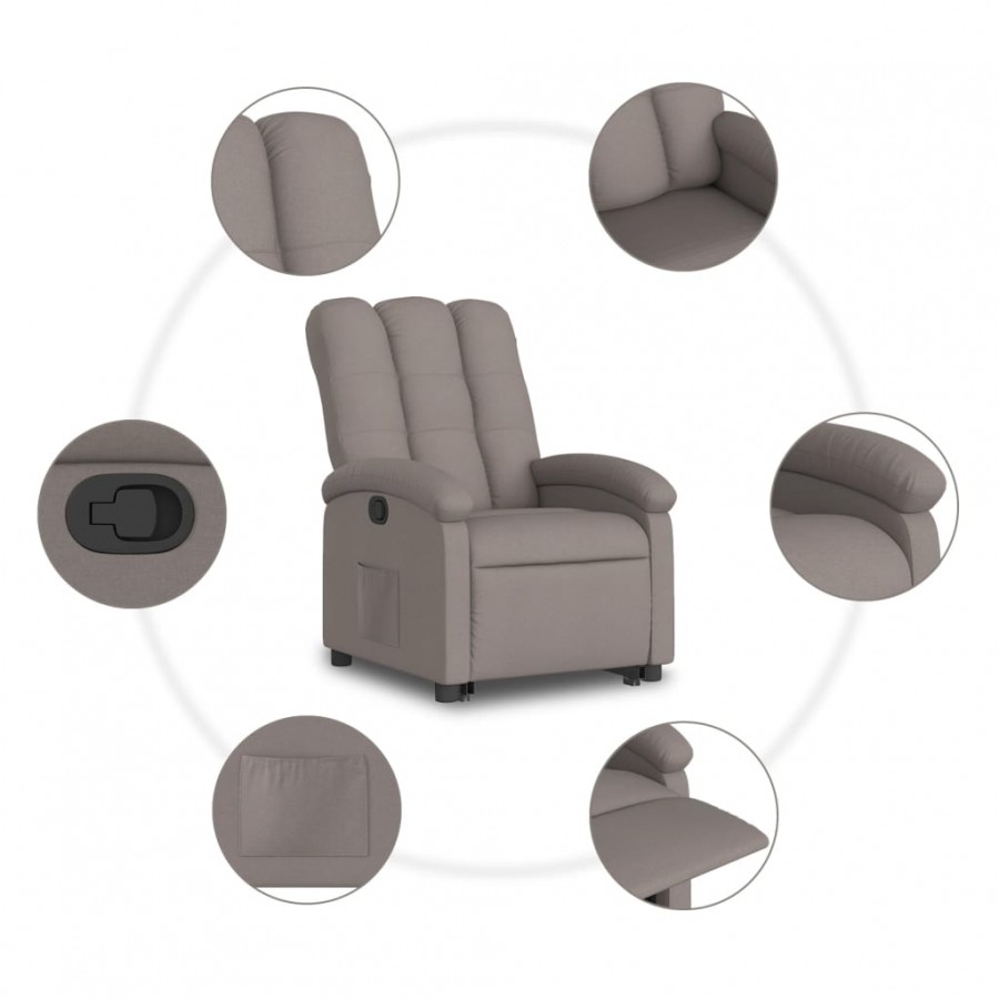 Fauteuil inclinable taupe tissu Fauteuil inclinable taupe tissu