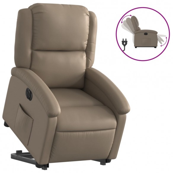 Fauteuil inclinable électrique cappuccino similicuir