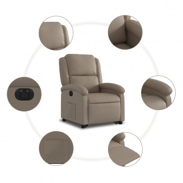 Fauteuil inclinable électrique cappuccino similicuir