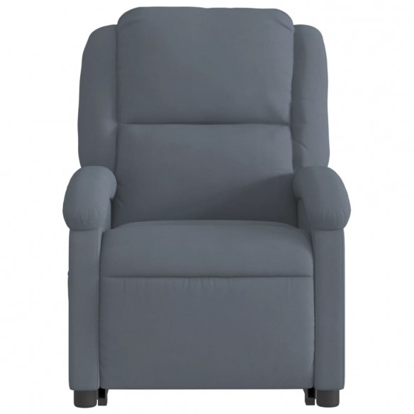 Fauteuil inclinable de massage électrique gris foncé velours