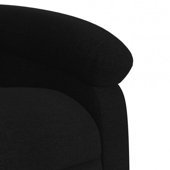 Fauteuil de massage inclinable Noir Tissu