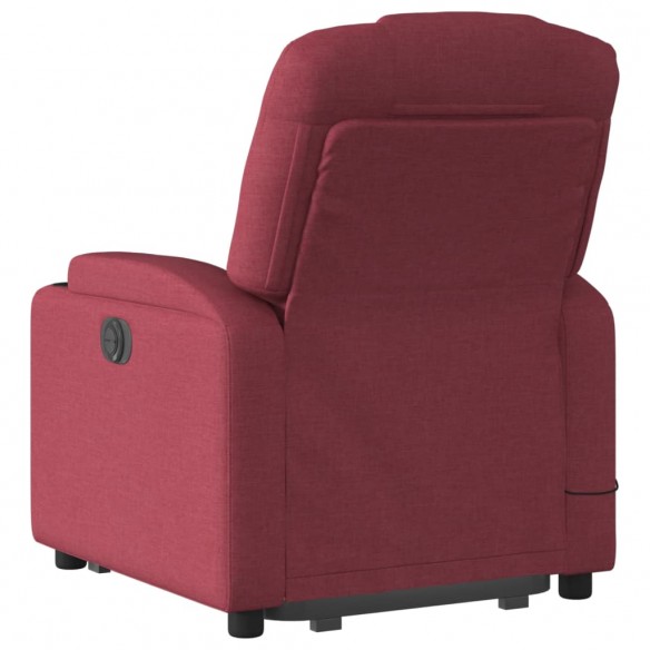 Fauteuil inclinable de massage Rouge bordeaux Tissu