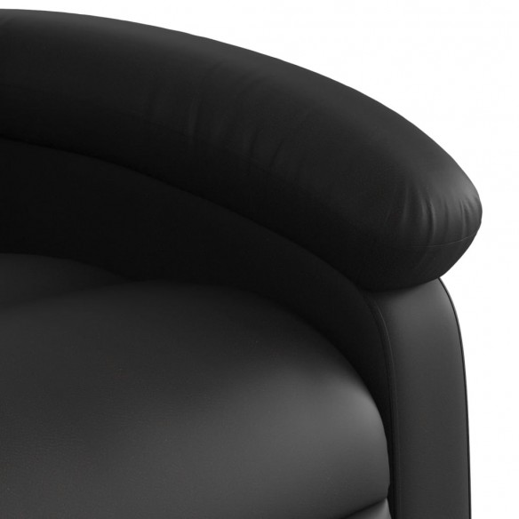 Fauteuil inclinable de massage Noir Similicuir