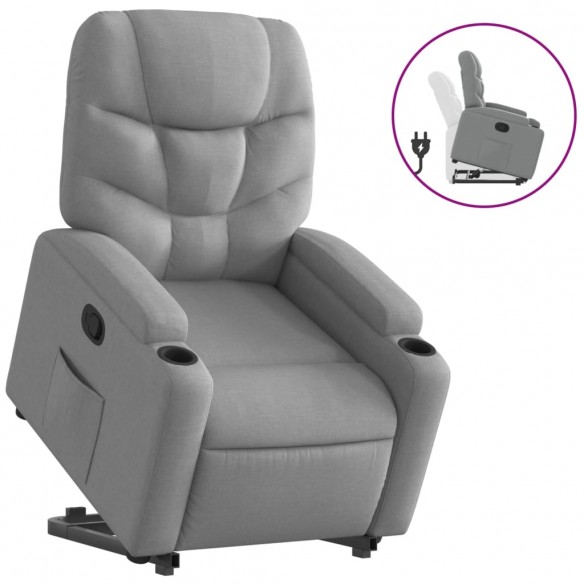 Fauteuil inclinable Gris clair Tissu