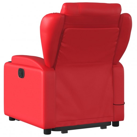 Fauteuil inclinable de massage Rouge Similicuir