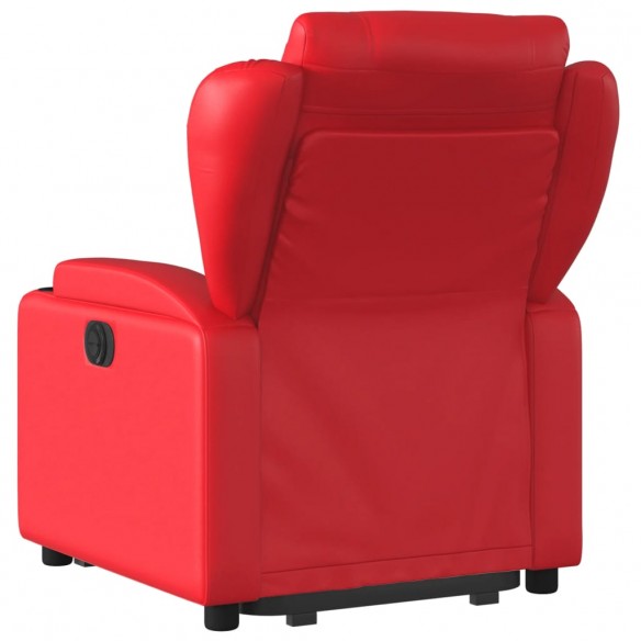 Fauteuil inclinable électrique rouge similicuir