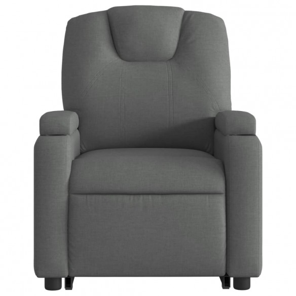 Fauteuil inclinable de massage électrique Gris foncé Tissu