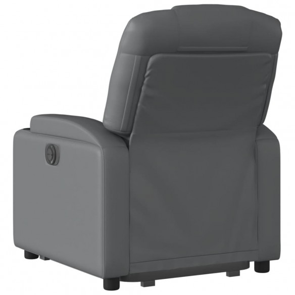 Fauteuil inclinable électrique gris similicuir