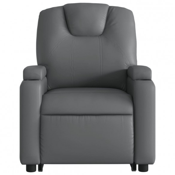 Fauteuil inclinable électrique gris similicuir