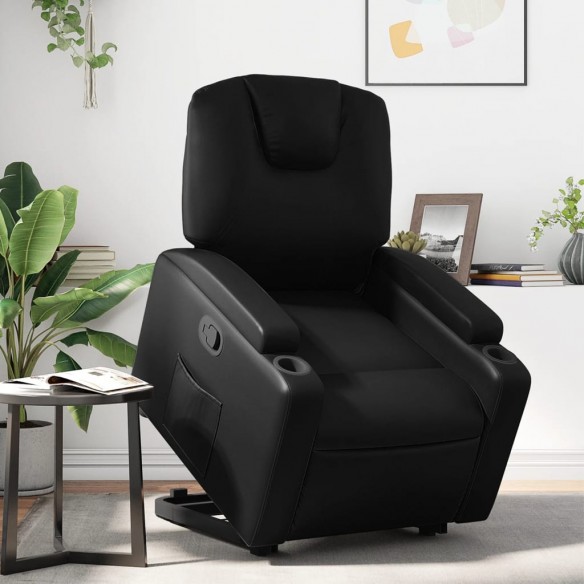 Fauteuil inclinable Noir Similicuir