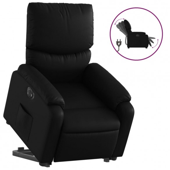 Fauteuil inclinable électrique noir similicuir