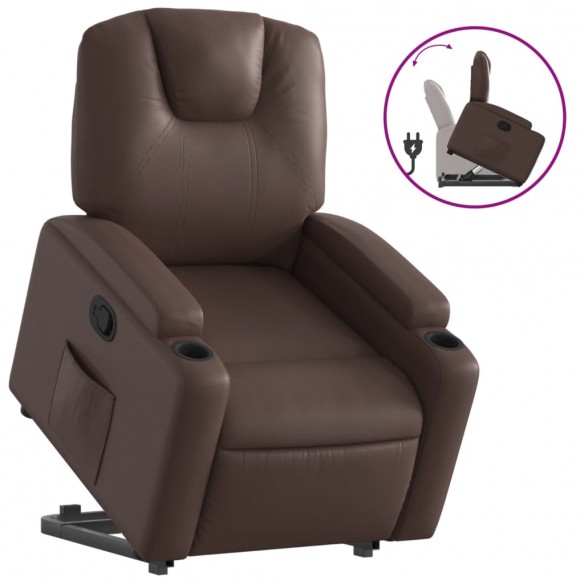 Fauteuil inclinable marron similicuir