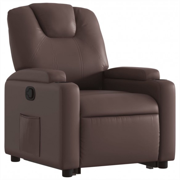 Fauteuil inclinable marron similicuir