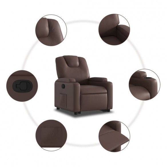 Fauteuil inclinable marron similicuir