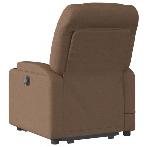 Fauteuil de massage inclinable Marron Tissu