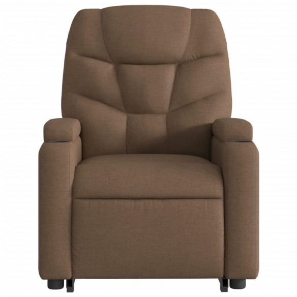 Fauteuil de massage inclinable Marron Tissu