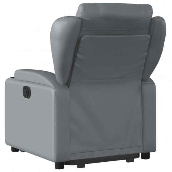 Fauteuil inclinable électrique gris similicuir