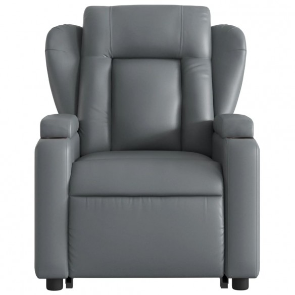 Fauteuil inclinable électrique gris similicuir