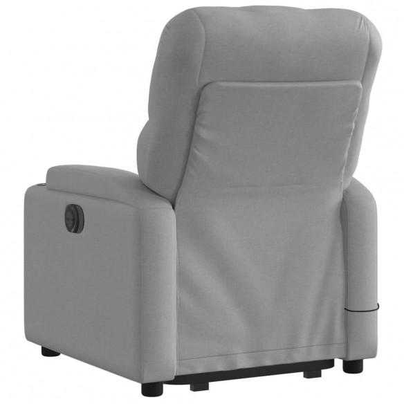 Fauteuil de massage inclinable Gris clair Tissu