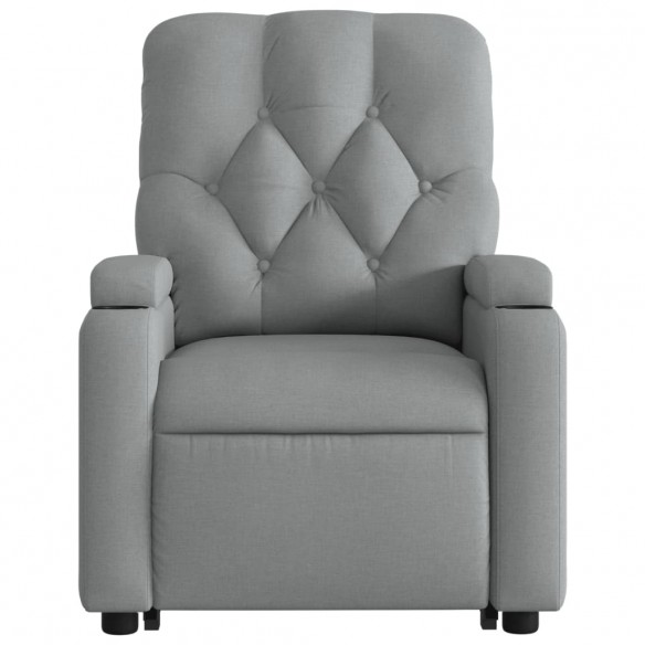 Fauteuil de massage inclinable Gris clair Tissu