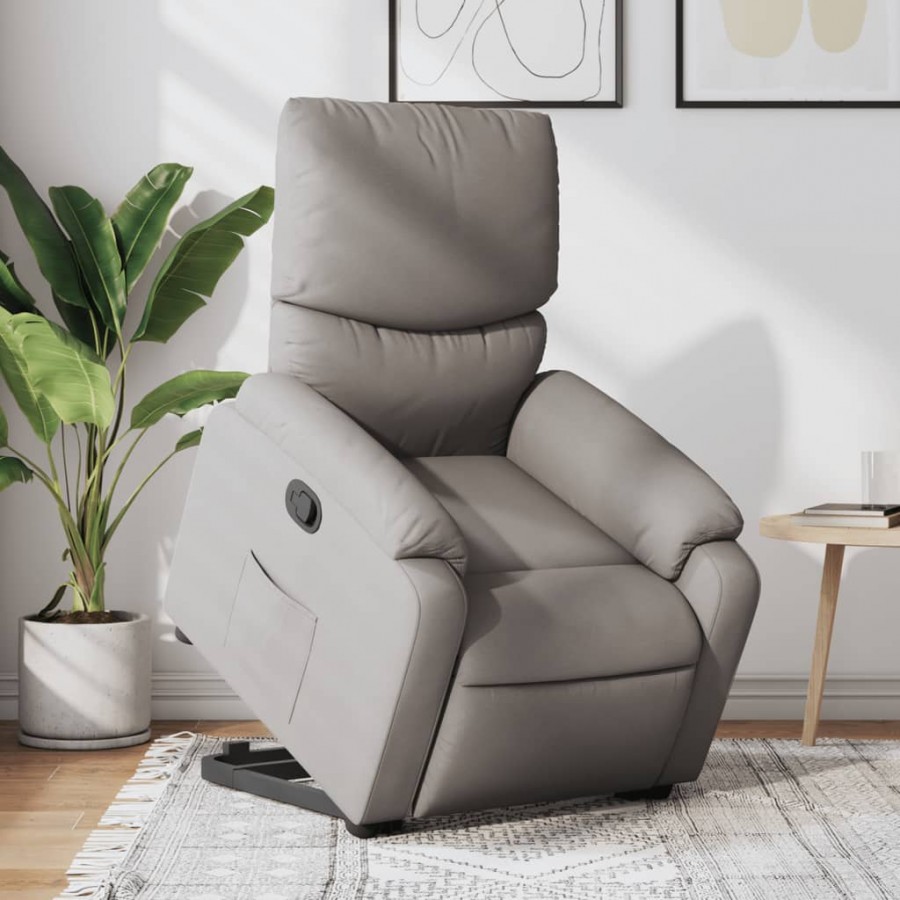 Fauteuil inclinable taupe tissu